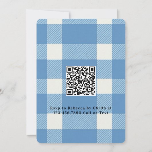 She’s Ready To Pop Boy Baby Shower 招待状 (裏面)