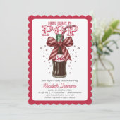 She’s Ready to Pop Cola Bottle Baby Shower 招待状 (スタンド正面)