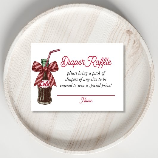 She’s Ready to Pop Cola Bottle Diaper Raffle  エンクロージャーカード