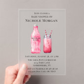 She’s Ready To Pop Girl Baby Shower アクリル招待状 (インサイチュ (ポータブル))