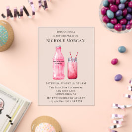 She’s Ready To Pop Girl Baby Shower アクリル招待状