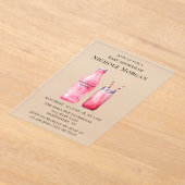 She’s Ready To Pop Girl Baby Shower アクリル招待状 (レイダウン)