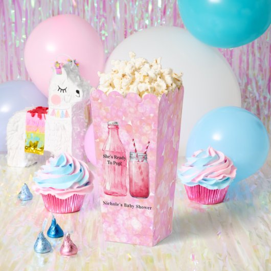 She’s Ready To Pop Girl Baby Shower フェイバーボックス (パーティー)