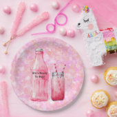 She’s Ready To Pop Girl Baby Shower ペーパープレート (パーティー)