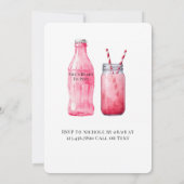 She’s Ready To Pop Girl Baby Shower 招待状 (裏面)