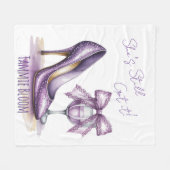 She’s Still Got It Purple High Heel Birthday フリースブランケット (正面(横))