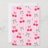 She’s the Cherry On Top Line Art Baby Shower 招待状 (裏面)