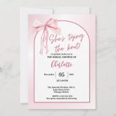 She’s Tying the Knot Arch Simple Bow Bridal Shower 招待状 (正面)