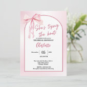 She’s Tying the Knot Arch Simple Bow Bridal Shower 招待状 (スタンド正面)