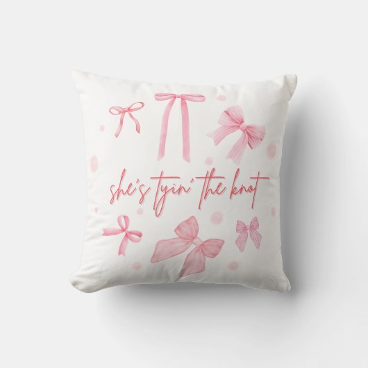 She’s Tying the Knot Bachelorette Design | Cute  クッション (正面)