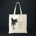 She’s Tying The Knot Black Bow Bridal Shower トートバッグ<br><div class="desc">Celebrate the bride-to-be with this She’s Tying The Knot Black Bow Bridal Shower Tote Bag, designed with a chic coquette-inspired black bow and elegant modern typography. Perfect for bridal showers, bachelorette celebrations, and wedding events, this stylish tote makes a thoughtful gift for the bride, bridesmaids, or guests. Ideal as a...</div>