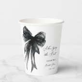 She’s Tying The Knot Black Bow Bridal Shower 紙コップ (裏面)