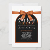 She’s Tying the Knot Burnt Orange Palette Bow 招待状 (正面)