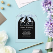 She’s Tying the Knot Light Blue Palette Bow アクリル招待状 (インサイチュ (ウェディング))