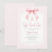 She Said Oui Bridal Shower Invitation 招待状 (正面/裏面)