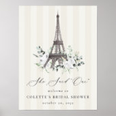 She Said Oui Paris Bridal Shower Welcome Sign ポスター (正面)