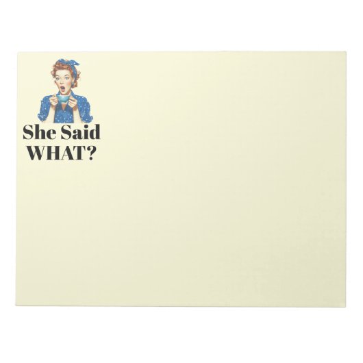 She Said What? Notepad ノートパッド (正面)