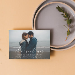 She Said Yes カリグラフィー 婚約パーティー招待状 ポストカード