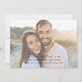 She Said Yes カリグラフィー 婚約パーティー 2枚の写真 招待状 (裏面)