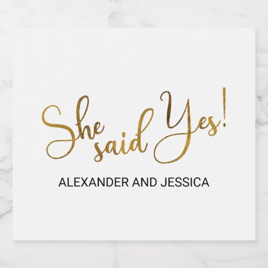 She Said Yes ビールラベル (シングルラベル)