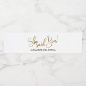 She Said Yes ペットボトルラベル (シングルラベル)