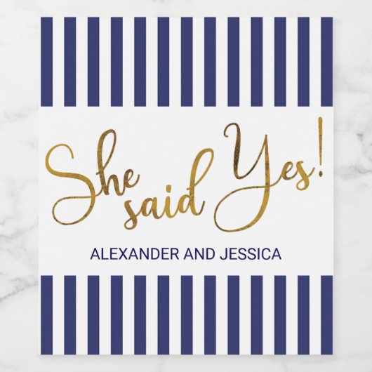 She Said Yes ワインラベル (シングルラベル)