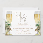 She Said Yes Champagne Tropical Engagement Party  招待状 (正面)