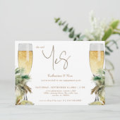 She Said Yes Champagne Tropical Engagement Party  招待状 (スタンド正面)