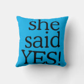 She Said Yes!!!!! | Engagement Celebration Design クッション (裏面)