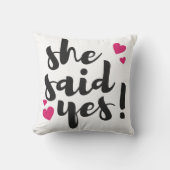 She Said Yes! Engagement Celebration – Romantic  クッション (正面)