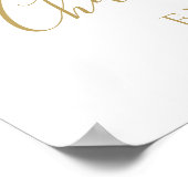 She Said Yes Engagement Party Gold Welcome Sign ポスター (角)