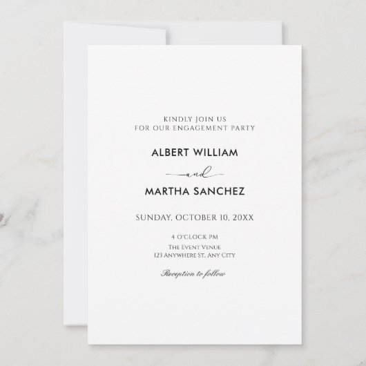 She said yes Engagement photo  招待状 (裏面)