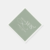 She Said Yes Modern Minimalist Engagement Party スタンダードカクテルナプキン (角)