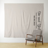 She Said Yes Photo Booth Engagement Backdrop  タペストリー (インサイチュ(横))