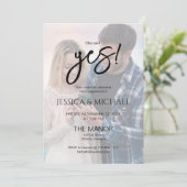 She Said Yes! Photo Engagement Party  招待状 (スタンド正面)