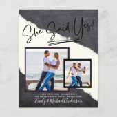 She SaidYes – フォト婚約パーティ招待状 (正面)