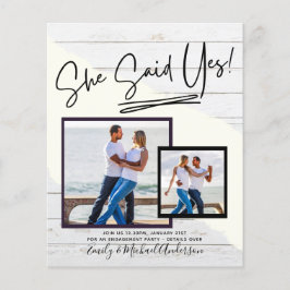 She SaidYes – フォト婚約パーティ招待状 チラシ