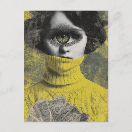 She sees money surreal ポストカード (正面)