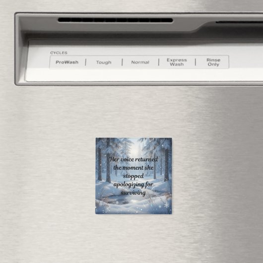 She Stopped Apologizing - Affirmation Quotes マグネット (インサイチュ (食洗機))