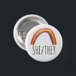 SHE/THEY水彩虹を宣告 缶バッジ<br><div class="desc">飾このボタンでカッコいいの服装。そこカスタマイズで文字も追加。私の店にもっと色や柄をチェックしなさい！お前ももし何か欲しいカスタムって。</div>