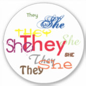 She/They オールオーバーステッカー シール (正面)