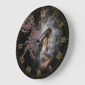 She Waits - Angel Vignette Wall Clock ラージ壁時計 (傾斜)