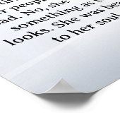 She was beautiful === F.Scott Fitzgerald  quote ポスター (角)