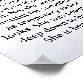 She was beautiful ===  quote ポスター (角)