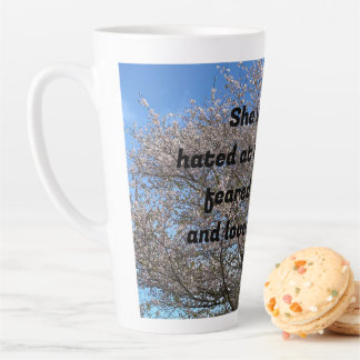 "She was hated at tea parties . . ." Latte Mug カフェラテマグ
