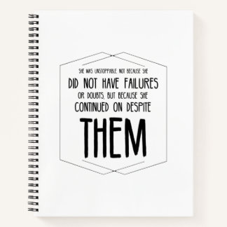 She was unstoppable not because did not have ノートブック