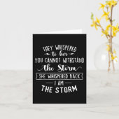 She Whispered I Am The Motivational Quote Insratio カード (黄色い花)