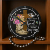 She Who Kneels Before God Design ラウンド壁時計