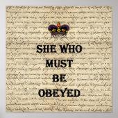 She who must be obeyed ポスター (正面)