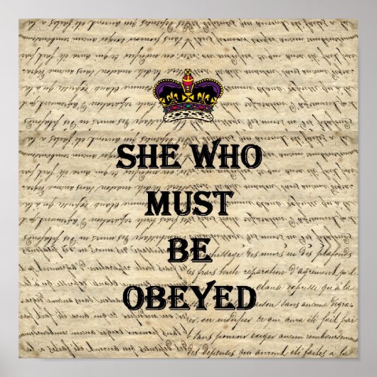 She who must be obeyed ポスター (正面)